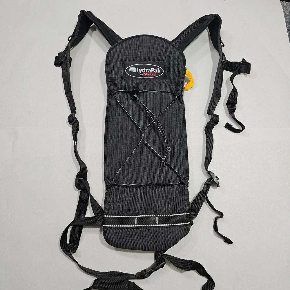 HydraPak Hydration Pack OS Black Blackburn Cycling Hiking Backpack Bungee